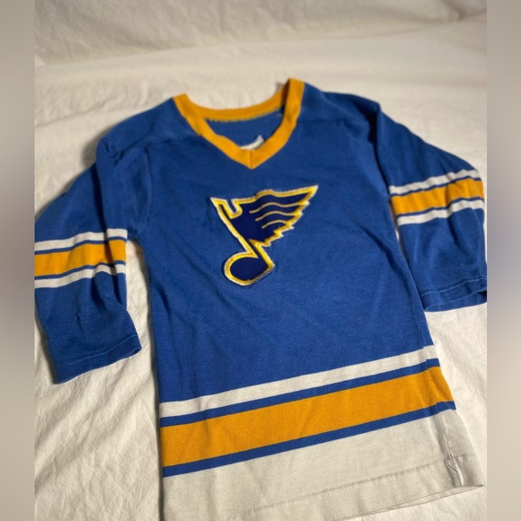 VINTAGE St. Louis Blues Collectible Jersey - appliqué logo, knit, long sleeve S - Picture 4 of 11